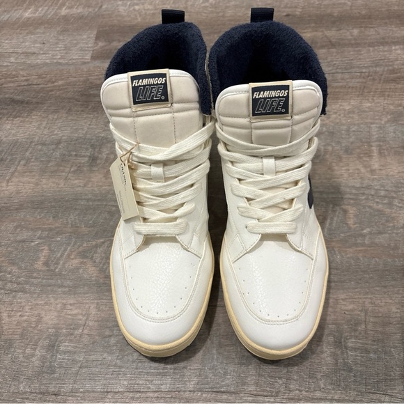 Flamingos Life Old 80s Vegan Leather High Top Sneakers Size EU 41 Unisex - Picture 2 of 12